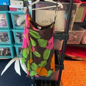 Milly floral one shoulder mini dress 8 GORGEOUS